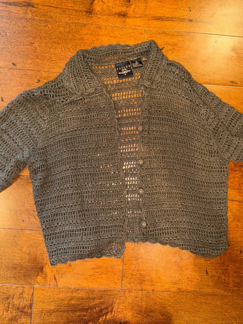 Tailor/BMoss Cardigan Sweater Olive Green Small
